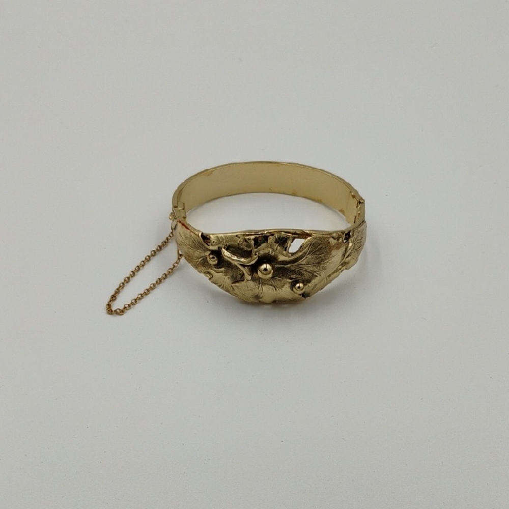 Whiting & Davis Gold Textured Bracelet